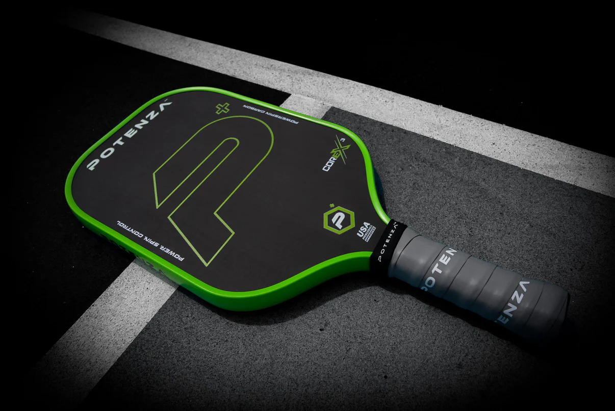 P+ PowerSpin Carbon COREx3 (Neon Green, Elongated Face)