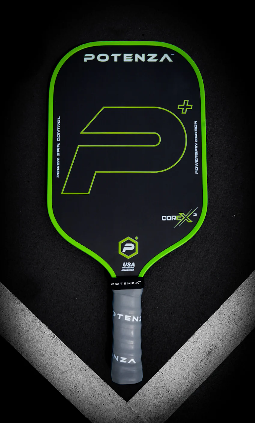 P+ PowerSpin Carbon COREx3 (Neon Green, Elongated Face)